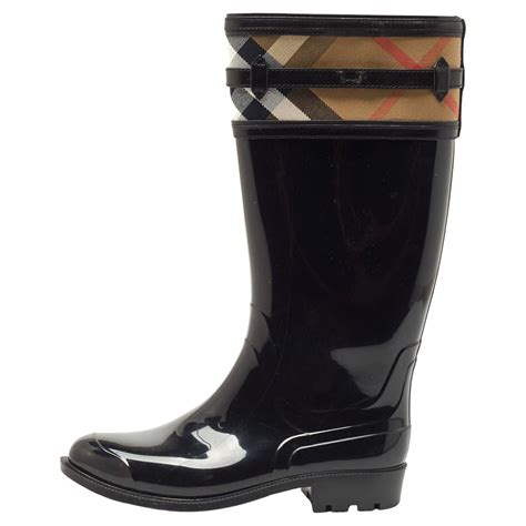 burberry rain boots crosshill housecheck|Burberry Limited.